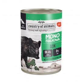 Country Of Animals 單一蛋白野豬肉狗罐頭 400g x 12罐